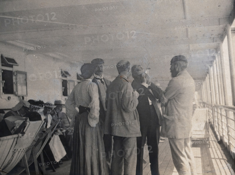 Members of the British Association on their way to South Africa, 1905. Creator: James Thomson Bottomley.