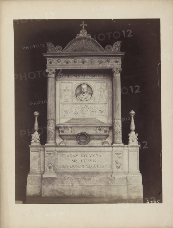 Tomb monument of Adam Columna, after 1868, (1875-1885). Creator: Unknown.