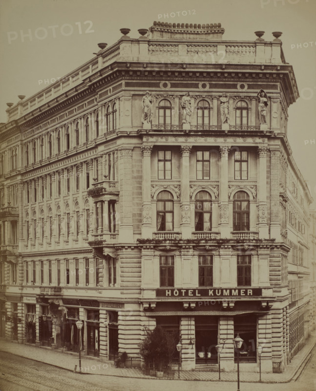 Hotel Kummer - general view, Vienna, around 1890. Creator: Ludwig Niernberger.