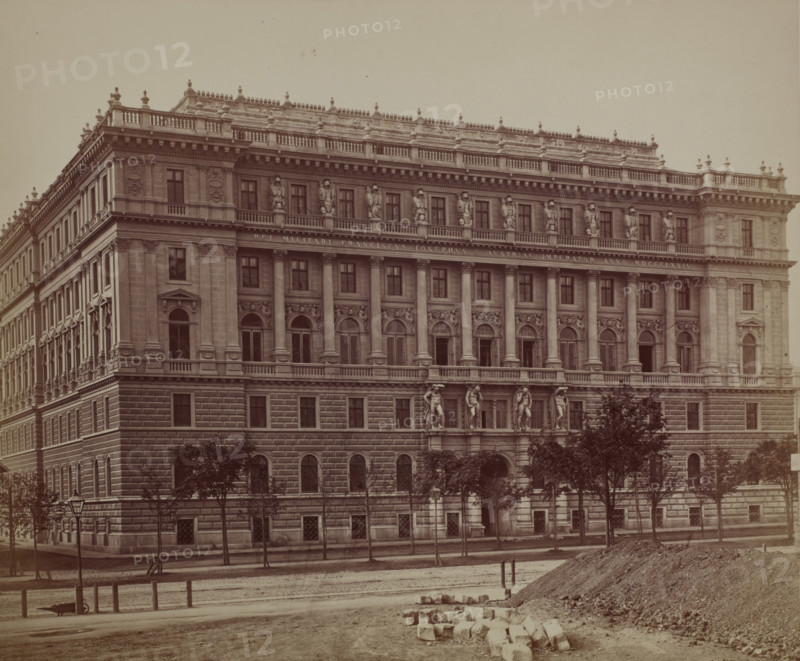 Seat of the General Staff of the Armed Forces - general view, Vienna, around 1890. Creator: Ludwig Niernberger.