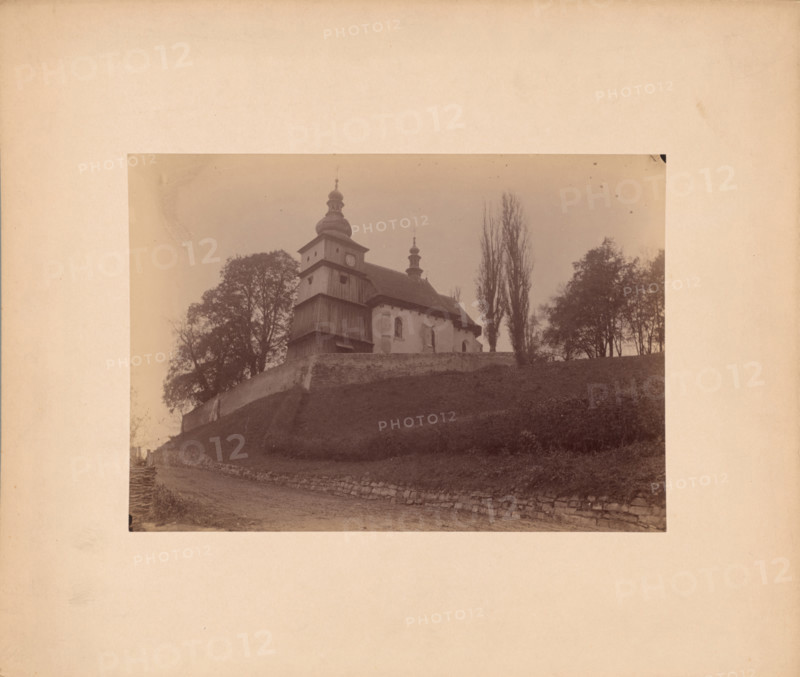 Church of St Bartholomew the Apostle - general view from the suth-west, Zbyszyce, 1892. Creator: Stanislaw Tomkowicz.