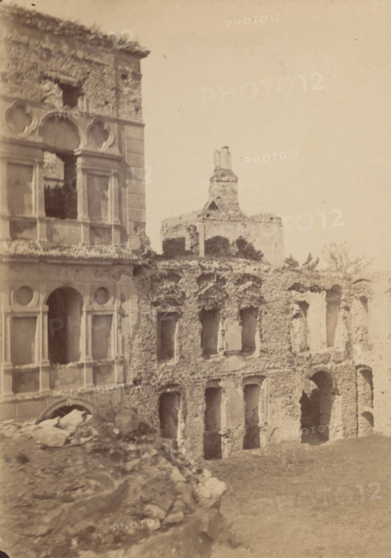 Fragment of ruins Krzyztopór Castle, Ujazd, around 1890. Creator: Unknown.