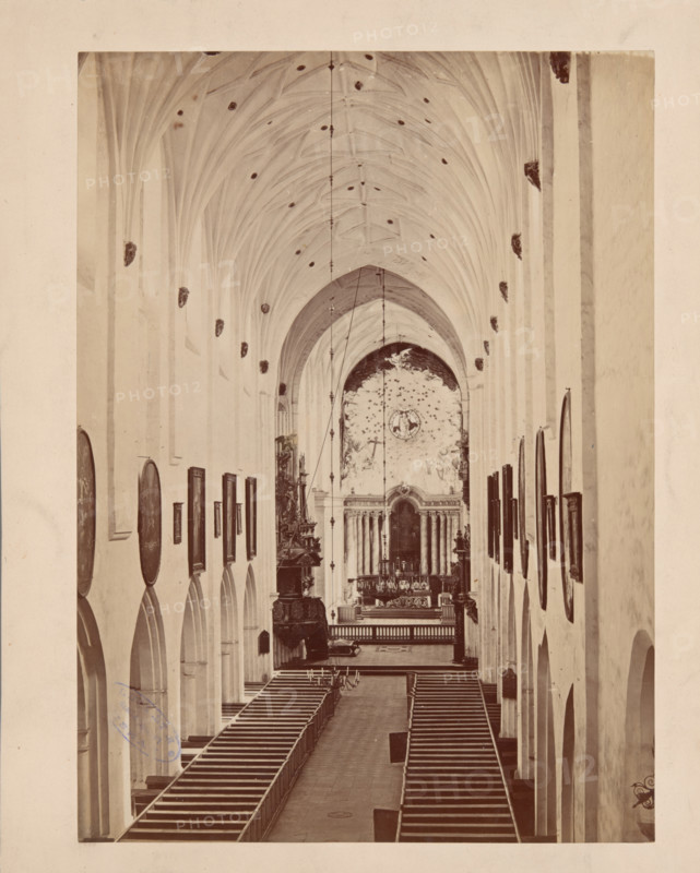 Interior of Archcathedral Church of the Holy Trinity, Blessed Virgin Mary...Oliwa, 1890-1900. Creator: Unknown.