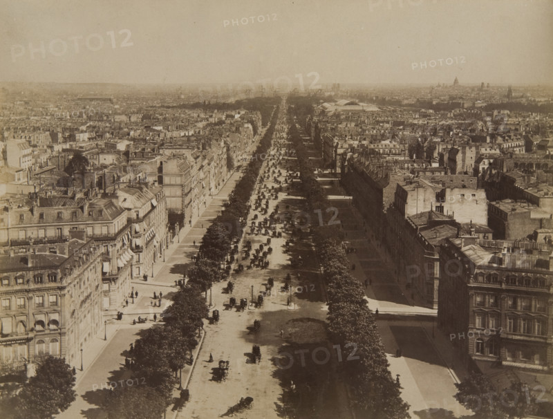 Street view of the Champs Elysees, Paris, 1879-1890. Creator: Unknown.