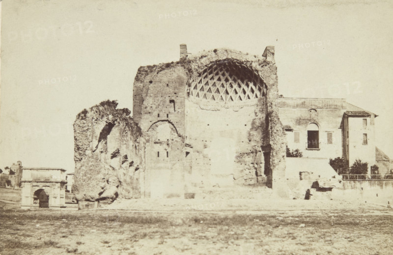 Ruins of the Temple of Roma and Venus, Rome, between 1870-1880. Creator: Unknown.