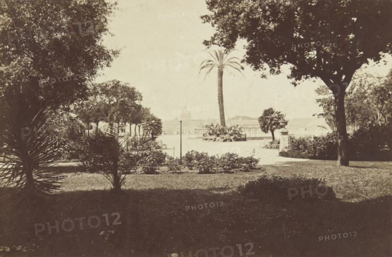 View from the park on Monte Pincio towards the Vatican, Rome, between 1870-1880. Creator: Unknown.