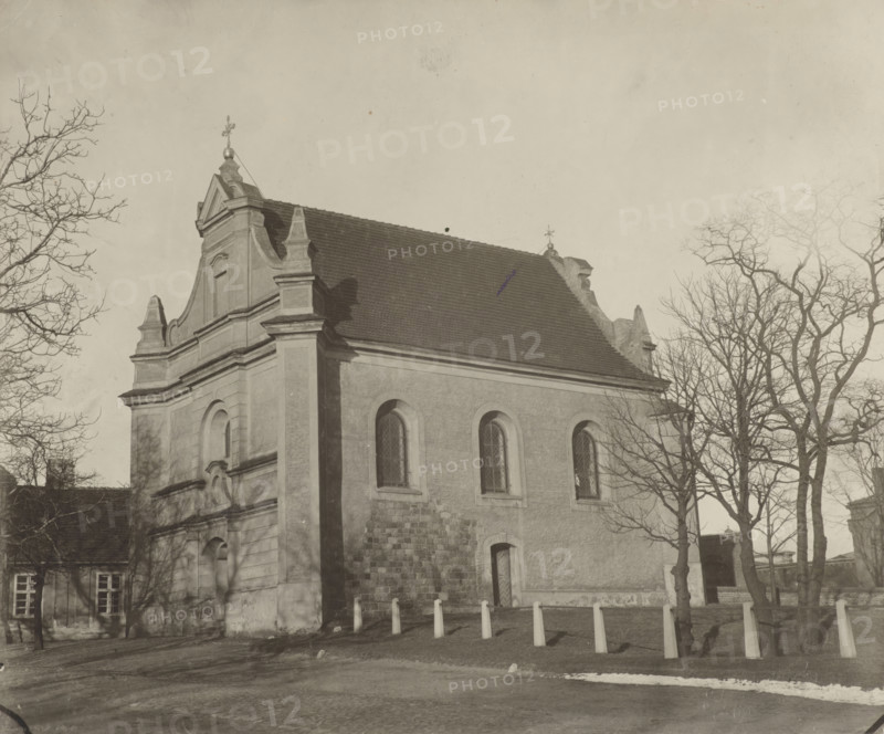 Church of St George - view from the south-west, Gniezno, between 1910-1914. Creator: Pelagia Gdeczyk.