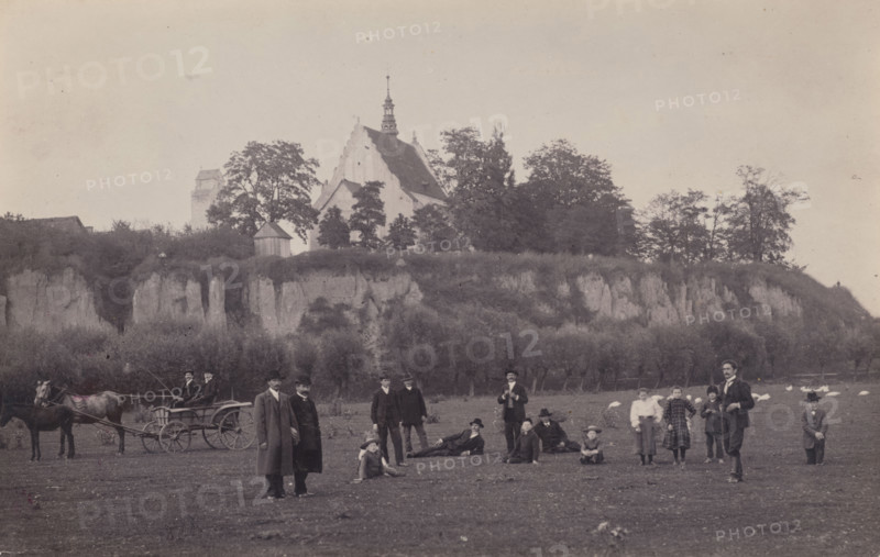 View of the structure and surroundings of Church of St James the Apostle, Optowiec, between 1900-10. Creator: Unknown.