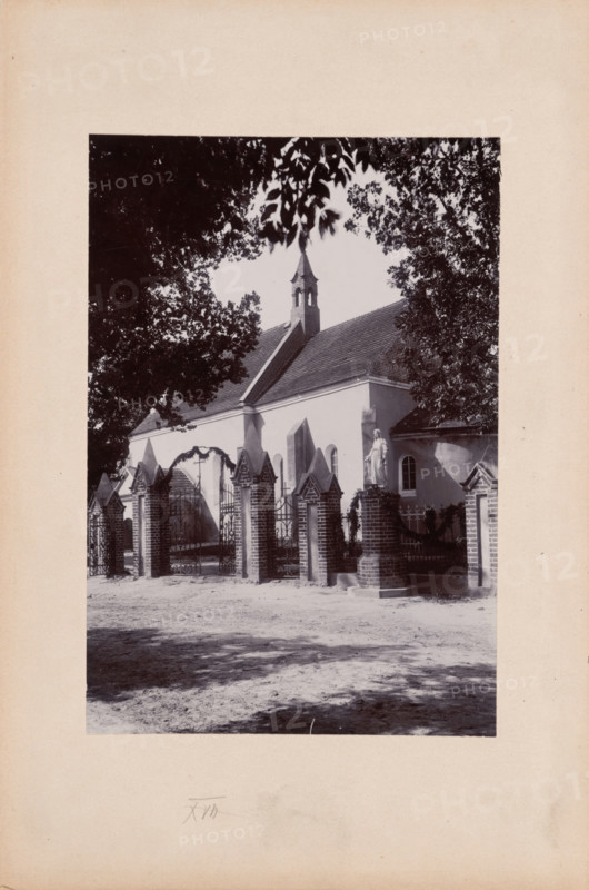 Church with a nave, presbytery and a semicircular apse, unknown location, between 1905-1910. Creator: Unknown.