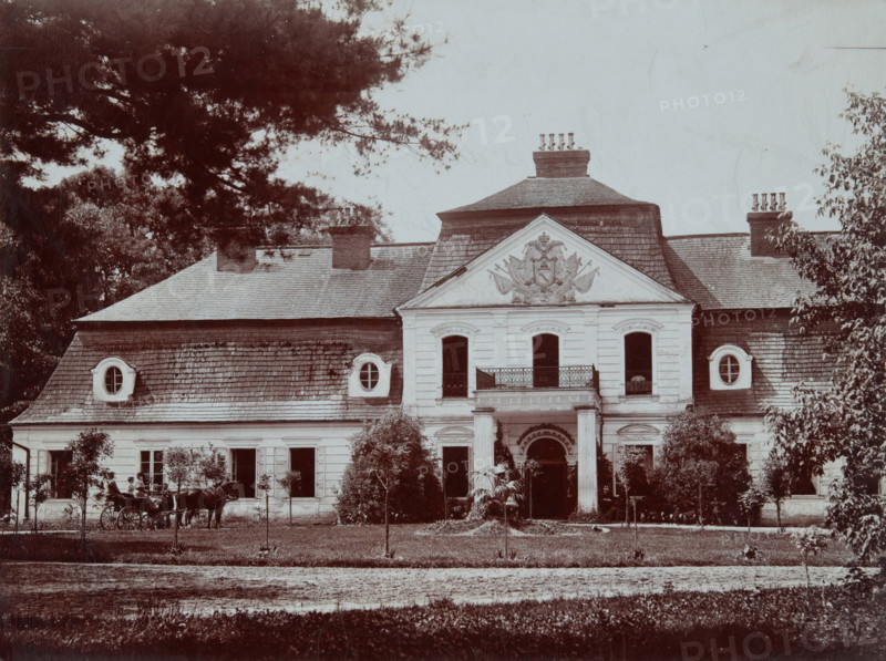 Manor house of the Lubomirski family - front façade, Charzewice, 1895-1905. Creator: Unknown.