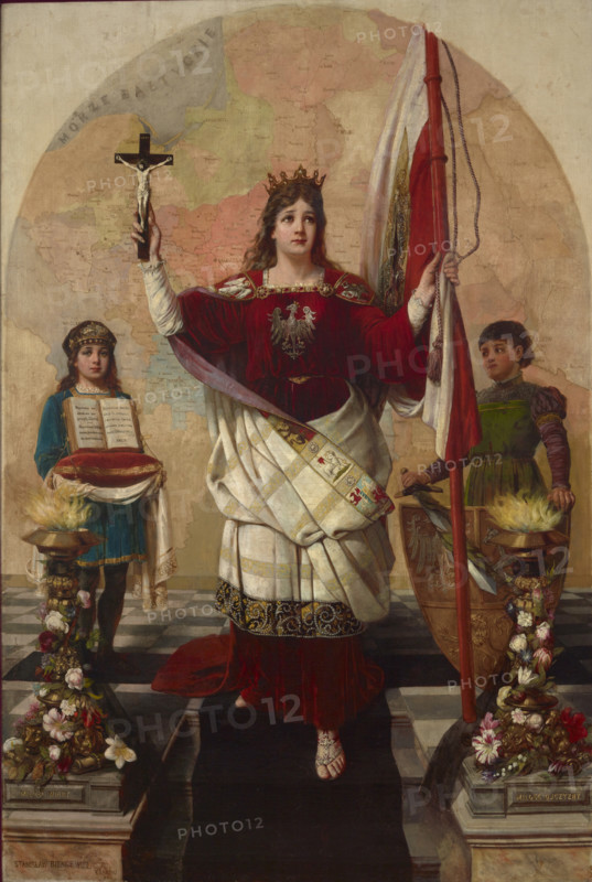 Allegory of Poland, 1886. Creator: Stanislaw Bienkiewicz.