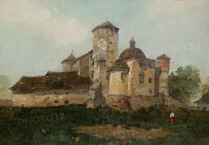 View of the Wisnicz Castle from the Chapel's Side, 1893. Creator: Stanislaw Fabijanski.