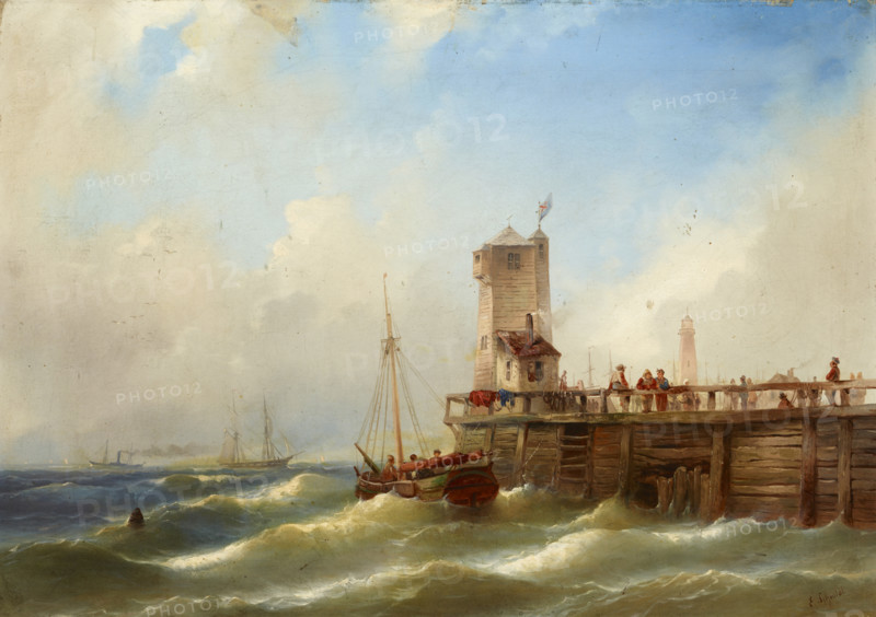 Seascape, 2nd quarter of 19th century. Creator: Eduard Schmidt.