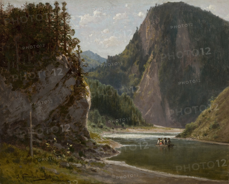 The Dunajec River in the Pieniny Mountains, 1868. Creator: Jozef Szermentowski.