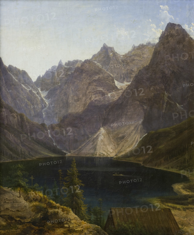 Morskie Oko Lake in the Tatra Mountains, 1837. Creator: Jan Nepomucen Glowacki.