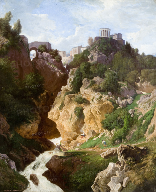Temple of Vesta in Tivoli, 1858. Creator: Awit Szubert.