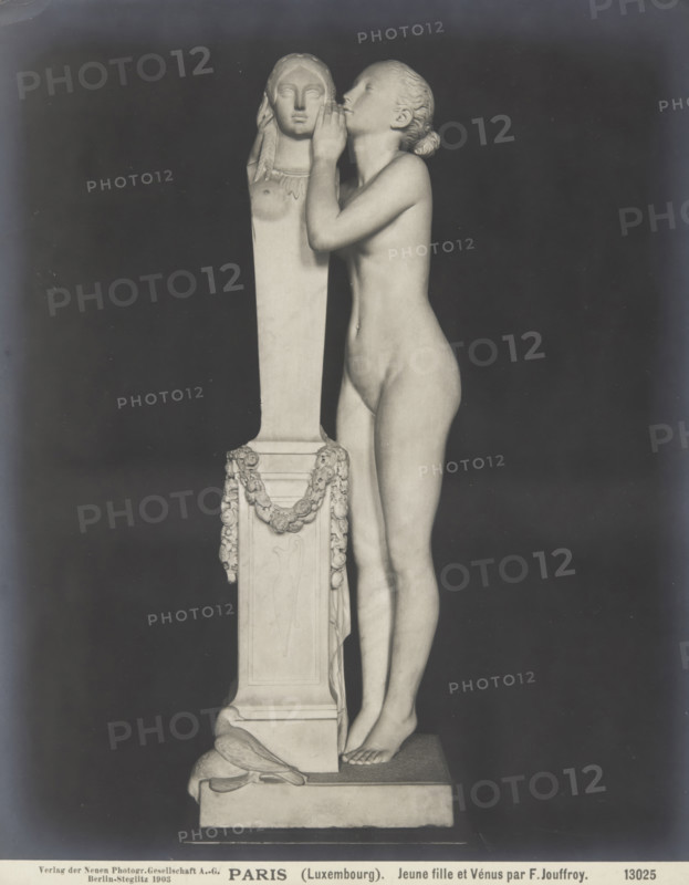 Girl Whispering into the Ear of Venus, 1839, (1903).  Creator: Neue Photographische Gesellschaft.