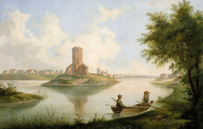 View from Kruszwica, 1847. Creator: Wladyslaw Guminski.