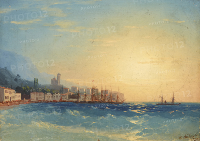 Harbour with Ships, 1858. Creator: Ivan Aivazovsky.