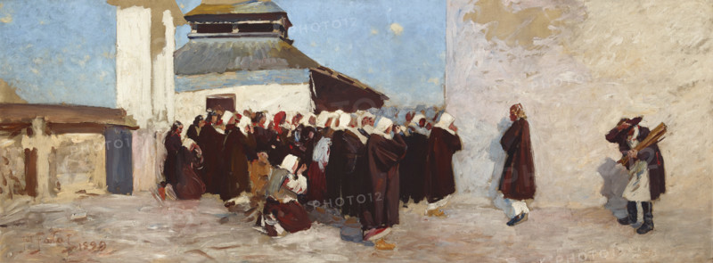 In Front of an Orthodox Church, 1899. Creator: Julian Falat.