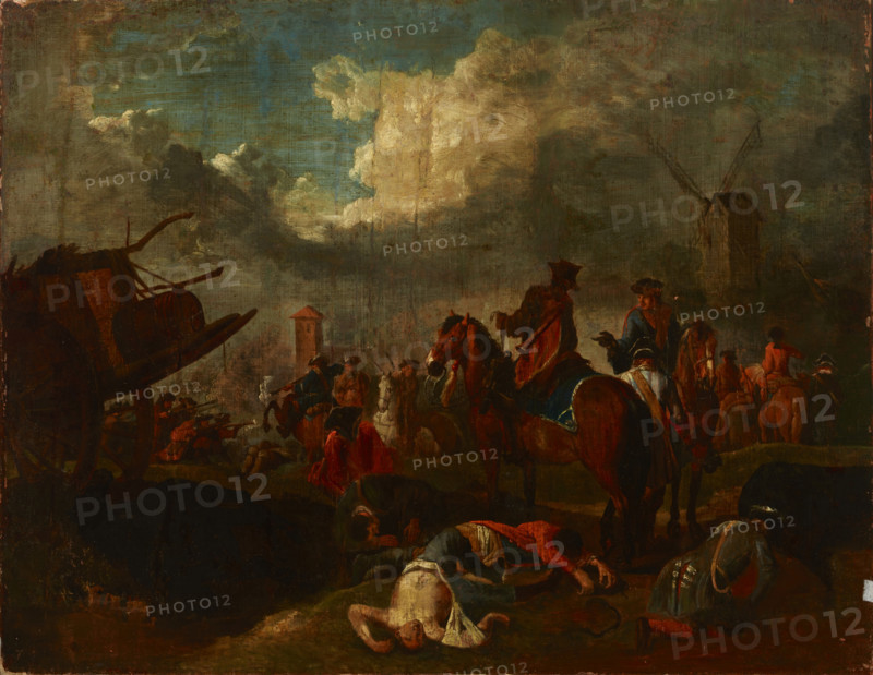 Battle Scene, 18th century. Creator: August Querfurt.