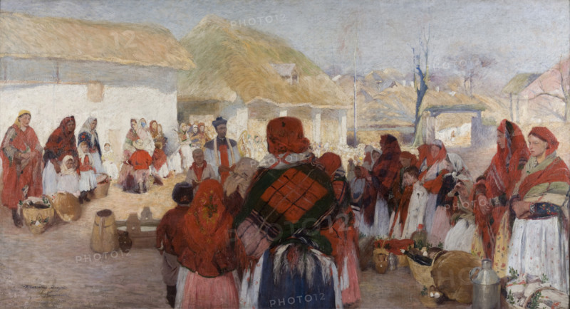 Blessing of Easter Food, 1897. Creator: Wlodzimierz Tetmajer.