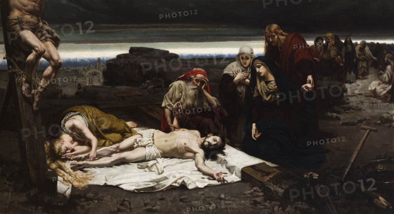 Descent from the Cross, 1887. Creator: Jozef Unierzyski.