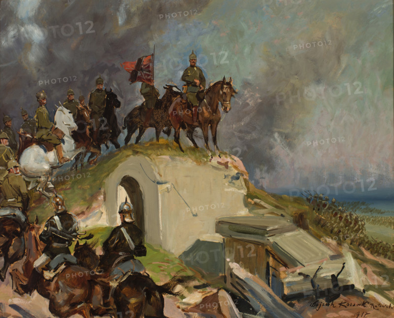 Battle Scene from the First World War, 1917. Creator: Wojciech Kossak.