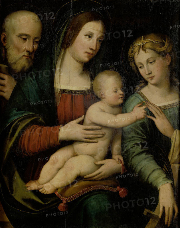 Mystic Marriage of St Catherine of Alexandria, c1540. Creator: Giacomo Francia.