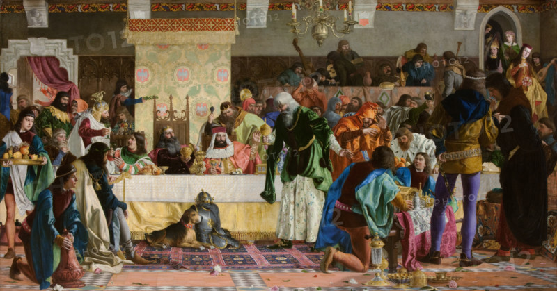 Feast at Wierzynek's, 1876. Creator: Bronislaw Abramowicz.