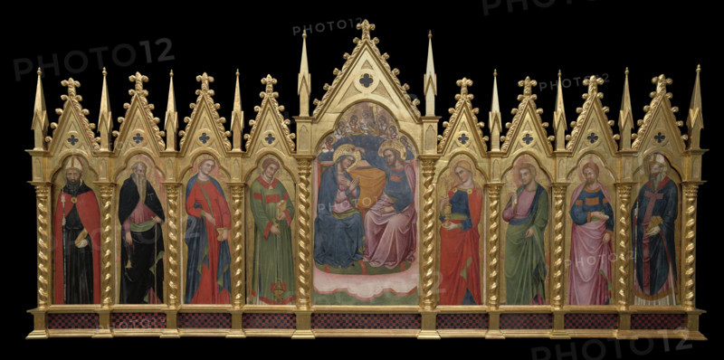 Polyptych-Coronation of Mary and Saints, between 1350-1380. Creator: Jacobello di Bonomo.