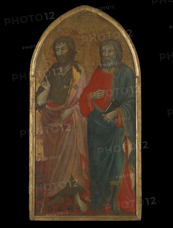 Saints John the Baptist and Matthew-Wing of a Triptych, between 1420-1425. Creator: Master of 1416.