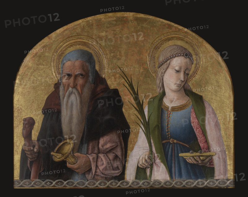 Saints Antony the Hermit and Lucy-From Porto San Giorgio Altarpiece, c1470. Creator: Carlo Crivelli.