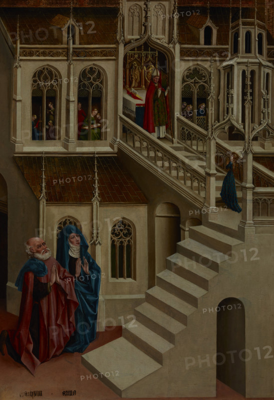 Presentation of the Virgin Mary in the Temple-Altar Panel from Marienfeld, between 1456-1457. Creator: Johann Koerbecke.