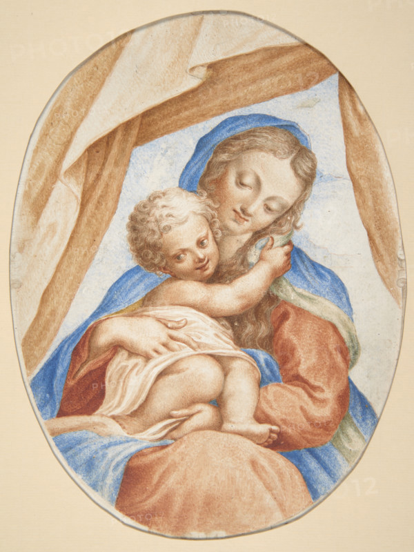 Madonna and Child - Copy from an Italian Painting, before April 10, 1891. Creator: Teofil Lenartowicz.