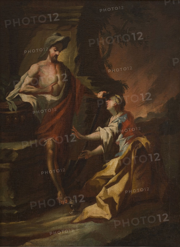 Christ Appearing to Mary Magdalene as a Gardener (Noli me tangere), 2nd half of 18th century. Creator: Circle of Paul Troger.