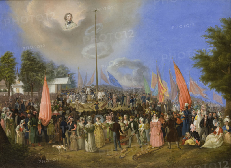 Rising of the Kosciuszko Mound, 1838. Creator: Jan Nepomucen Bizanski.