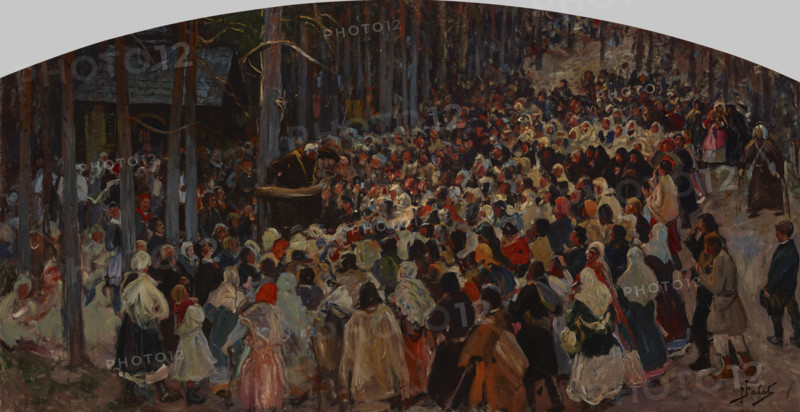 Sermon at the Church Fair at Kalwaria, 1906. Creator: Julian Falat.