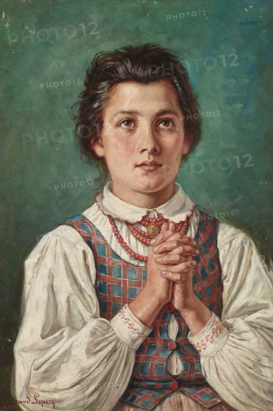 Study of a Girl, 1903. Creator: Edward Lepszy.