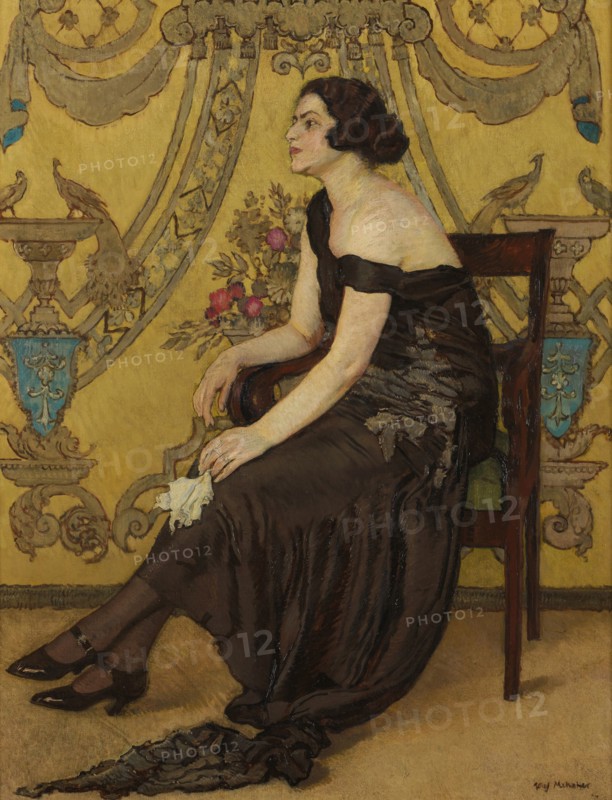 The Rose of Saaron-Portrait of Zofia Minderowa, 1923. Creator: Jozef Mehoffer.
