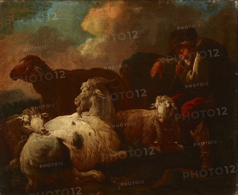 Goats and Sheep, c1690. Creator: Philipp Peter Roos.