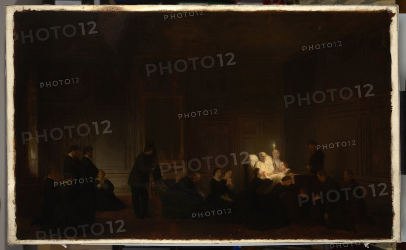 Death of Prince Adam Jerzy Czartoryski (1770-1861), 1863. Creator: Louis Francois Prosper Roux.