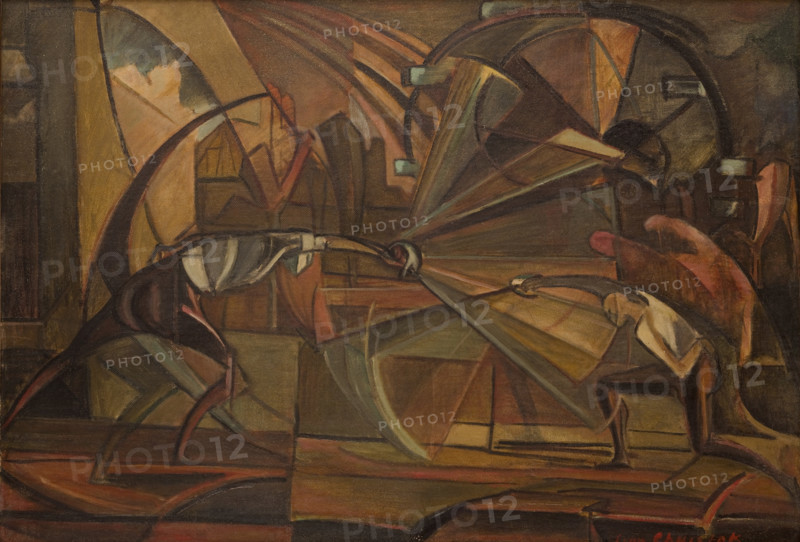 Fencing Match, c1919. Creator: Leon Chwistek.