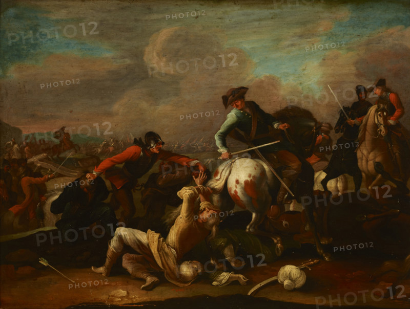 Skirmish with the Turks, 18th century. Creator: Wenzel Ignaz Prasch.