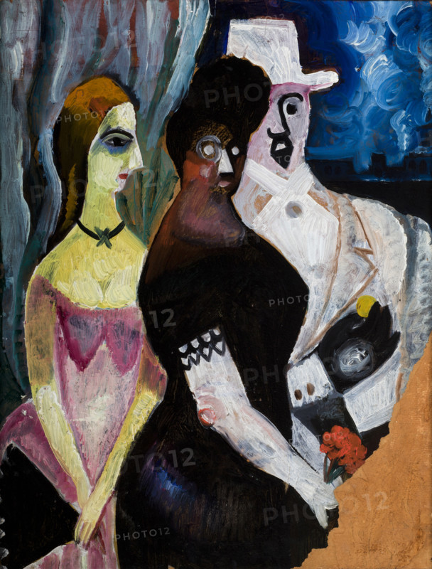 In the Box / Self-Portrait-two-sided painting, 1922. Creator: Zygmunt Waliszewski.