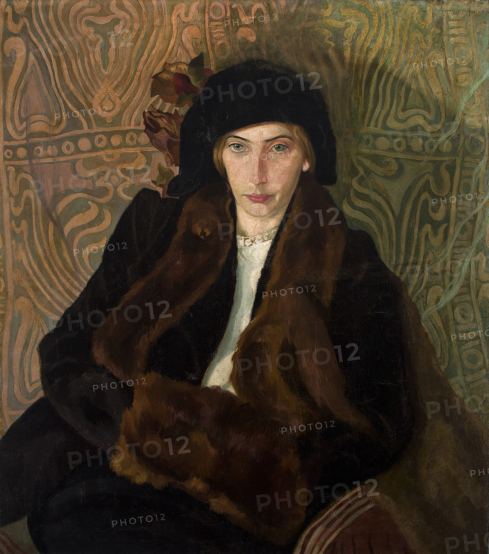 Portrait of Eugenia Dunin-Borkowska, 1912. Creator: Stanislaw Ignacy Witkiewicz.