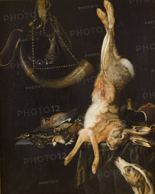 Still Life with a Hare, between 1698-1705. Creator: Philipp Ferdinand de Hamilton.