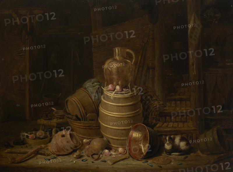 Still Life with a Barrel, c1640. Creator: Jan Spanjaert.