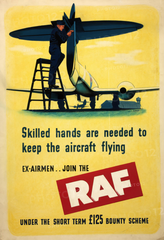 'Skilled hands are needed to keep the aircraft flying...', WWII poster, between 1939 and 1946. Creator: Central Office of Information.