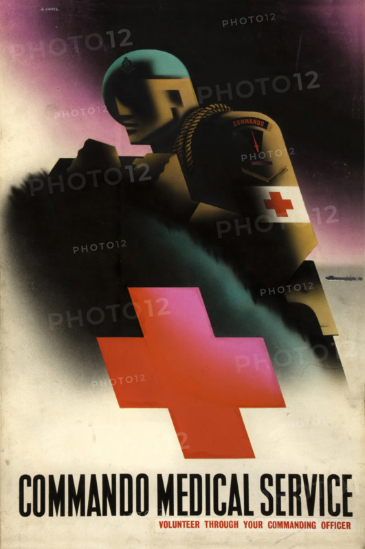 'Commando Medical Service', World War II poster, c1939-c1945. Creator: Abram Games.